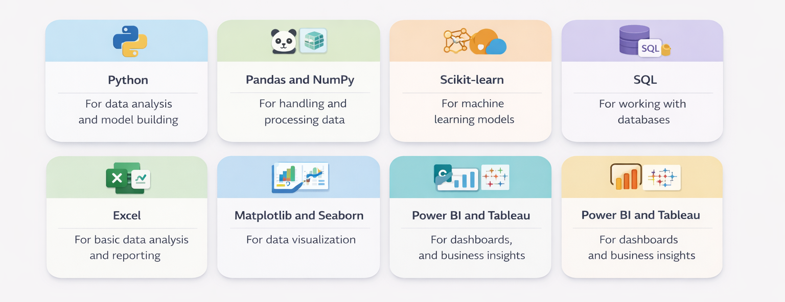 Tools and Technologies Covered in Data Science Courses