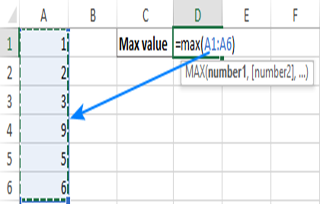 Excel Max Function Sample