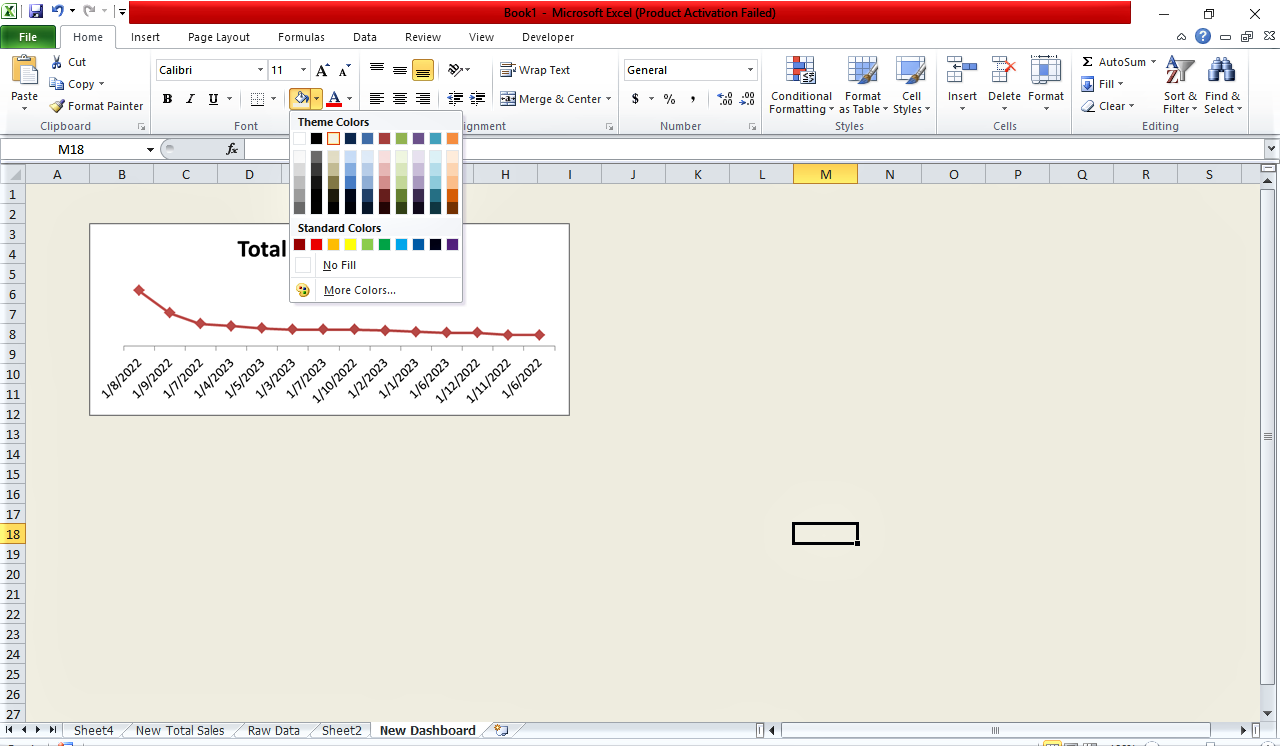 Selecting color for dashboard