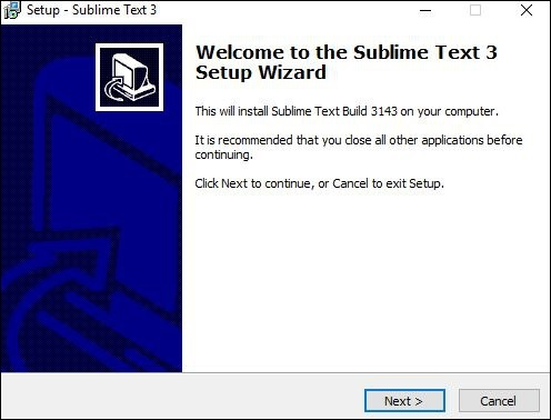 Run Sublime Text