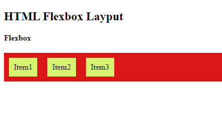 Example of HTML Flexbox Layout