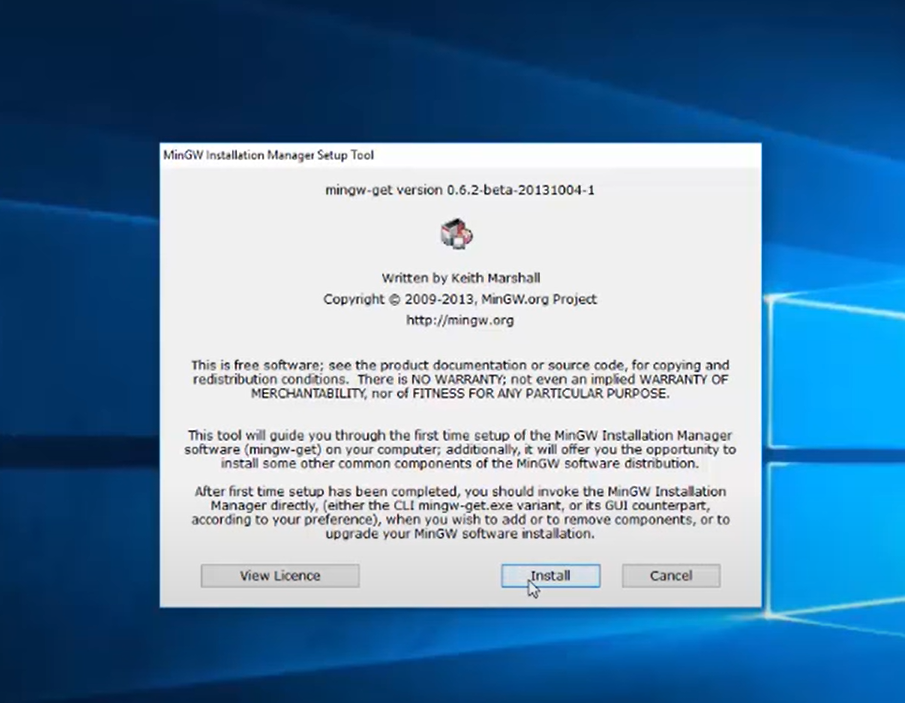 MinGW Installed
