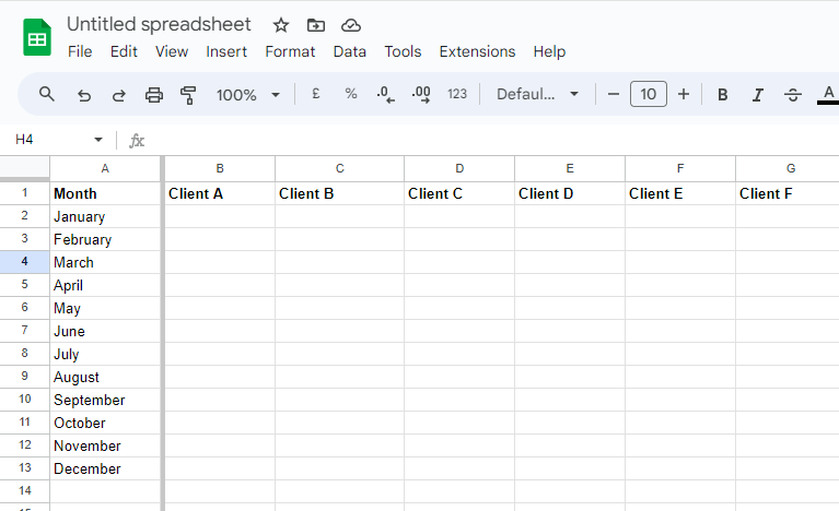 Unhiding columns in Excel