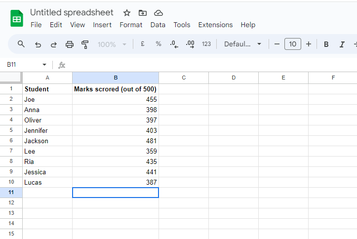 Finding the sum of the Excel column