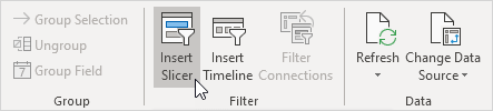 Select Insert Slicer