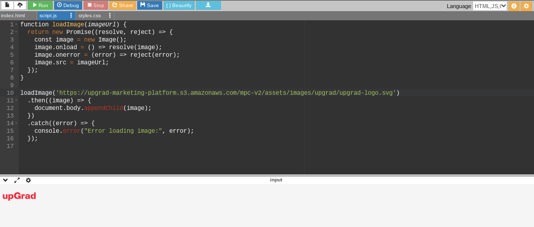Promise-based image loader in JS
