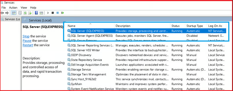 Connecting SQL Server with SSMS