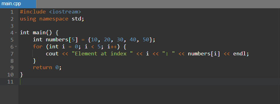 Using a loop to access array in C++