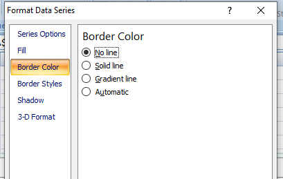 No line option from the Border Color tab