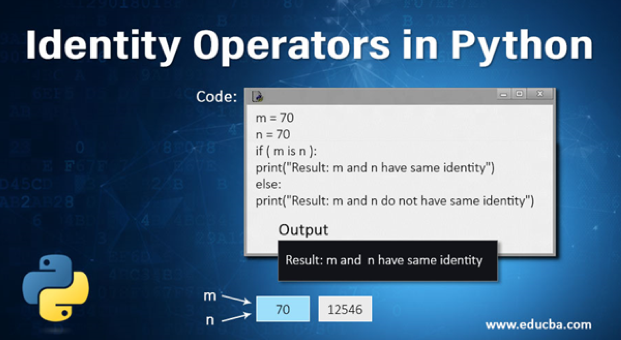 Identity operators in python