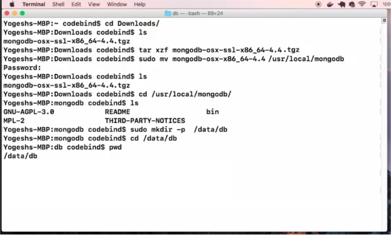 install mongodb mac os