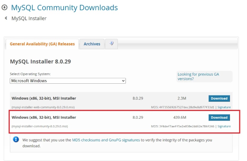 mysql community download - 2